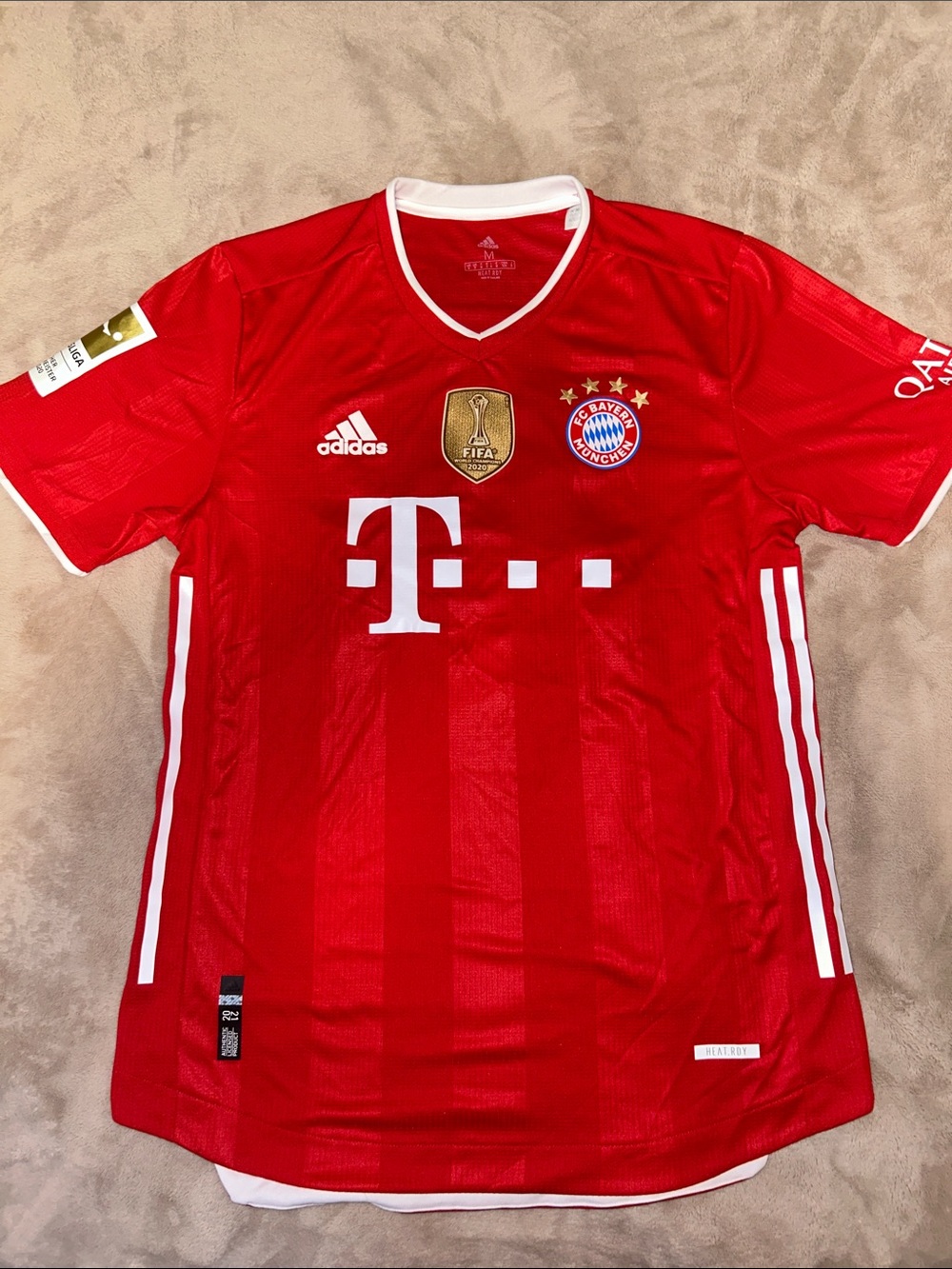 AUTH FC Bayern Munchen 2020-21 Authentic Jersey Rémy Vita #26 FIFA CWC Badge M